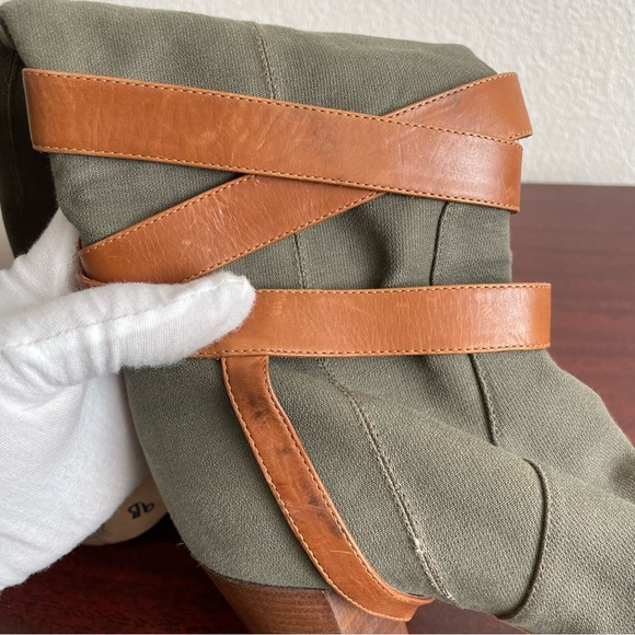 COLISEE DE SACHA Green Brown Knee High Boots Size 38 - Picture 8 of 10